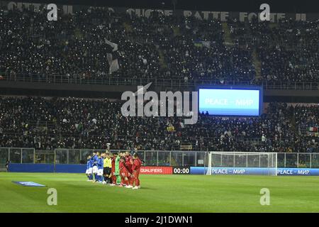 Équipe (Italie) lors de la coupe du monde de la Fifa 2022 Qatar Playedy-off match entre l'Italie 0-1 Macédoine du Nord au stade Renzo Barbera le 24 mars 2022 à Palerme, Italie. Credit: Maurizio Borsari/AFLO/Alay Live News Banque D'Images