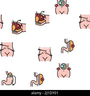 Chirurgie bariatrique Vector Seamless Pattern Illustration de Vecteur