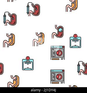 Chirurgie bariatrique Vector Seamless Pattern Illustration de Vecteur