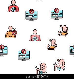 Chirurgie bariatrique Vector Seamless Pattern Illustration de Vecteur