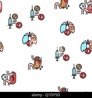 Chirurgie bariatrique Vector Seamless Pattern Illustration de Vecteur