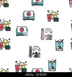 Motif sans coutures Time Vector Leisure pour femme Illustration de Vecteur