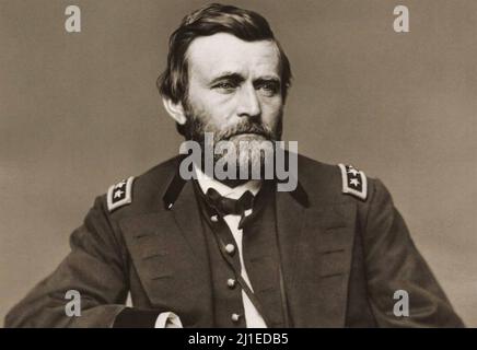 ULYSSES S. GRANT (1822-1885) officier de l'armée américaine et plus tard 18th président des États-Unis. Banque D'Images