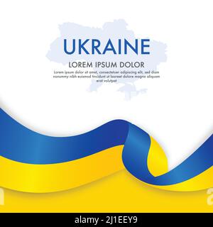 Drapeau national de l'Ukraine contexte du concept Illustration de Vecteur