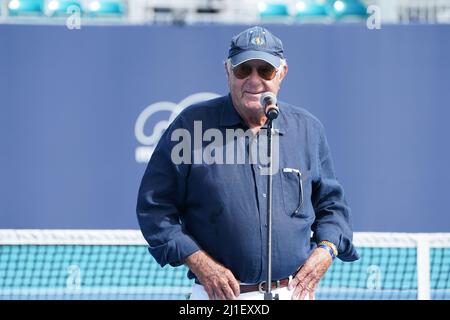 MIAMI GARDENS, FLORIDE - 23 MARS : Butch Buchholz assistez à l'inauguration du Buchholz Family court lors du tournoi de tennis Miami Open au Hard Rock Stadium le 23 mars 2022 à Miami Gardens, Floride . Osaka défait Shama 6-3, 6-4. 23 (photo de JL/Sipa USA) Banque D'Images