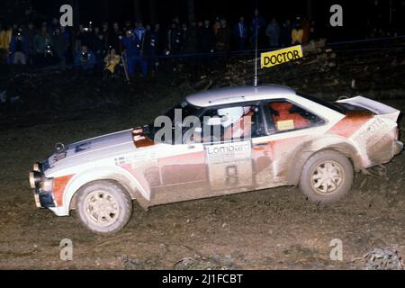 Bjorn Waldegard (SWE) Hans Thorszelius (SWE) Toyota Celica GR4 Toyota Team Europe Banque D'Images