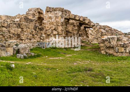 Ruines de salamis à Yeni Boğaziçi, République turque de Chypre-Nord (TRNC) Banque D'Images