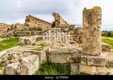 Ruines de salamis à Yeni Boğaziçi, République turque de Chypre-Nord (TRNC) Banque D'Images