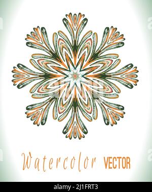 Cadre fleuri dessiné à la main avec éléments naturels.magnifique carte avec couronne fleurie Illustration de Vecteur