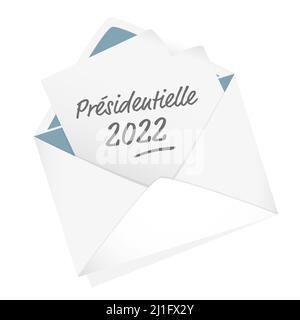 Illustration de la lettre de vote pour l'élection présidentielle française Banque D'Images