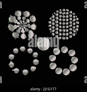 Motif avec texture peinte. Illustration vectorielle argent Illustration de Vecteur