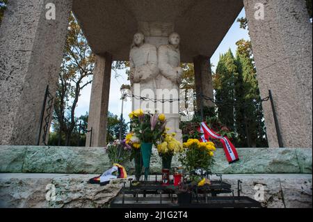 Pomezia, Rome, Italie 19/11/2017: Cimetière militaire germanique de la Seconde Guerre mondiale © Andrea Sabbadini Banque D'Images