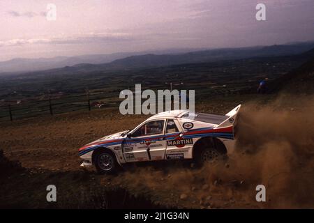 Markku Alen (fin) Ilkka Kivimaki (fin) Lancia Rally 037 GRB Martini Racing Banque D'Images