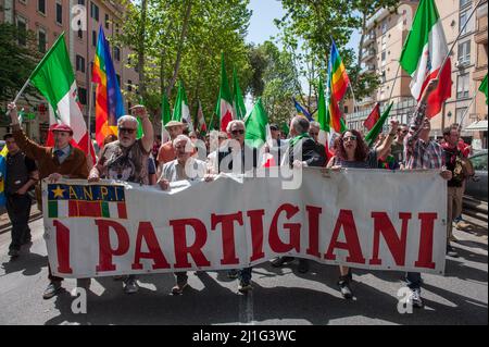 Rome, Italie 25/04/2018: Manifestation pour la Journée de libération. ©Andrea Sabbadini Banque D'Images