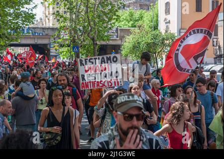 Rome, Italie 25/04/2018: Manifestation pour la Journée de libération. ©Andrea Sabbadini Banque D'Images