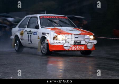 Mauro Pregliasco (ITA) Massimiliano Max Sghedoni (ITA) Ford Escort RS 1600i GRA Ford Italia Repetto Tuning Banque D'Images