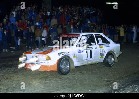 Mauro Pregliasco (ITA) Massimiliano Max Sghedoni (ITA) Ford Escort RS 1600i GRA Ford Italia Repetto Tuning Banque D'Images