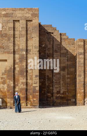 Le complexe funéraire de Djoser à Saqqara Banque D'Images