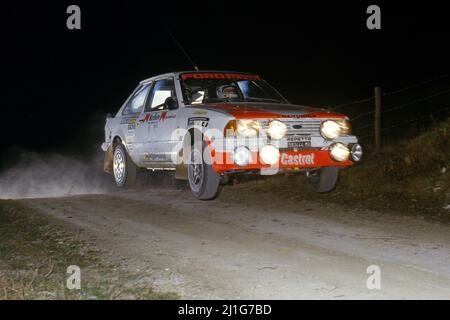 Mauro Pregliasco (ITA) Massimiliano Max Sghedoni (ITA) Ford Escort RS 1600i GRA Ford Italia Repetto Tuning Banque D'Images