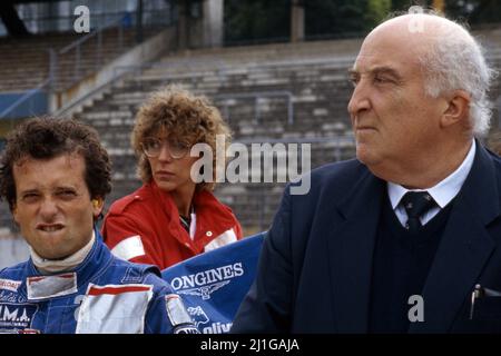 Mauro Baldi (ITA) Alfa Romeo et Carlo Chiti Banque D'Images