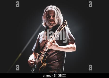 DANEMARK, COPENHAGUE, COPENHELL FESTIVAL 2019: Adam Jones, guitariste du groupe de rock américain, en direct sur scène pour la tournée européenne à Copenhague, au Copenhell Festival 2019. Banque D'Images