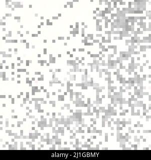 Ensemble d'arrière-plan en mosaïque de pixels carrés gris abstrait Illustration de Vecteur
