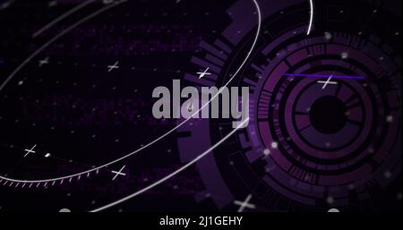 Image des marqueurs se déplaçant sur l'acquisition de l'oscilloscope Banque D'Images