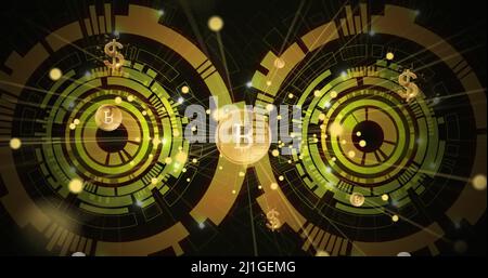 Image des taches de lumière sur les oscilloscopes Banque D'Images