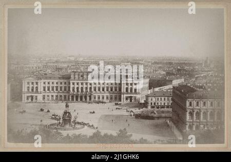 Photo du Palais Mariinsky (Palais Marie) à Saint-Pétersbourg datant du 19th siècle. Empire russe. J. Daziaro, c. 1880-c. 1900 Banque D'Images