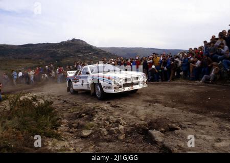 Markku Alen (fin) Ilkka Kivimaki (fin) Lancia Rally 037 GRB Martini Racing Banque D'Images