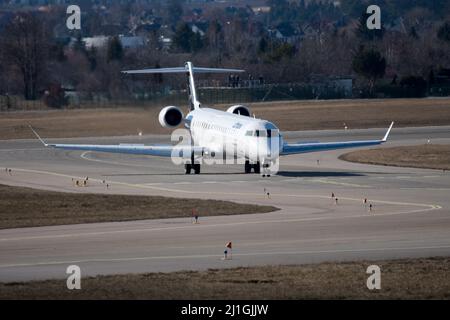 Bombardier CRJ 900LR de Lufthansa Regional à Gdansk, Pologne © Wojciech Strozyk / Alamy stock photo Banque D'Images