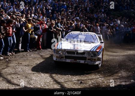 Markku Alen (fin) Ilkka Kivimaki (fin) Lancia Rally 037 GRB Martini Racing Banque D'Images