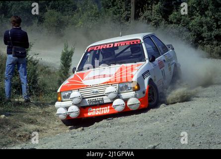 Mauro Pregliasco (ITA) Massimiliano Max Sghedoni (ITA) Ford Escort RS 1600i GRA Ford Italia Repetto Tuning Banque D'Images