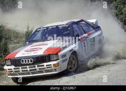Hannu Mikkola (fin) Arne Hertz (SWE) Audi Quattro GRB Audi Sport Banque D'Images