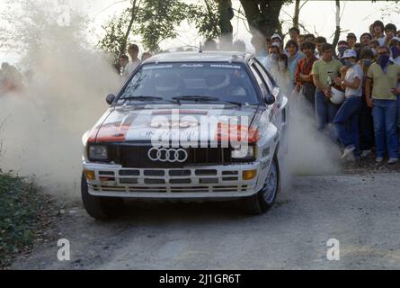 Hannu Mikkola (fin) Arne Hertz (SWE) Audi Quattro GRB Audi Sport Banque D'Images