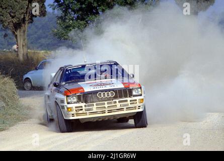 Hannu Mikkola (fin) Arne Hertz (SWE) Audi Quattro GRB Audi Sport Banque D'Images