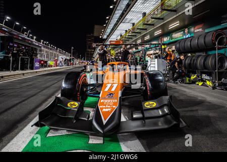 Djeddah, Arabie Saoudite. 25th mars 2022. 11 DRUGOVICH Felipe (BRA), MP Motorsport, Dallara F2, action lors de la ronde 2nd du Championnat de Formule 2 de la FIA 2022 du 25 au 27 mars 2022 sur le circuit de la corniche de Jeddah, à Jeddah, Arabie Saoudite Credit: DPPI Media/Alay Live News Banque D'Images