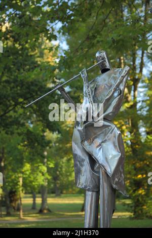 Flûte de sculpture à la State Music Academy de Schlitz im Vogelsberg, Hesse, Allemagne Banque D'Images