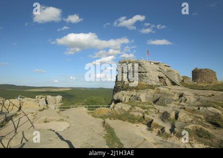 Château de Regenstein dans les montagnes du Harz, Saxe-Anhalt, Allemagne Banque D'Images