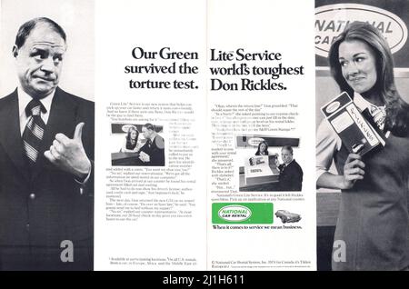 Vintage 25 Mars 1974 'ports Illustrated' Magazine publicité, Etats-Unis Banque D'Images