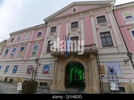 Varazdin vieille ville: Franjevacki trg Croatie Banque D'Images