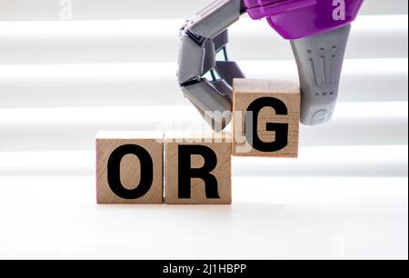 dot org - extension de domaine internet d'organisation à but non lucratif. Banque D'Images