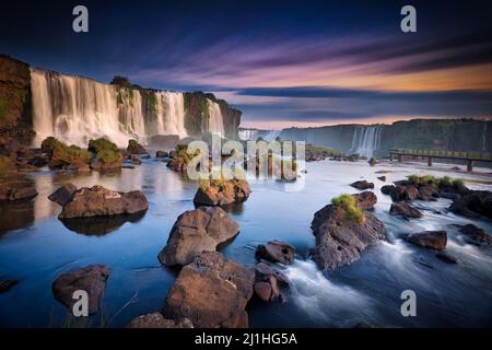 Photo des chutes d'Iguazu au Brésil Banque D'Images