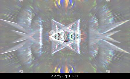 Une image d'arrière-plan de motif kaléidoscope abstrait irisé. Banque D'Images