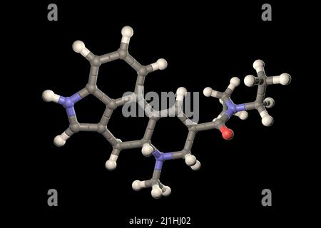 Molécule LSD, illustration Banque D'Images