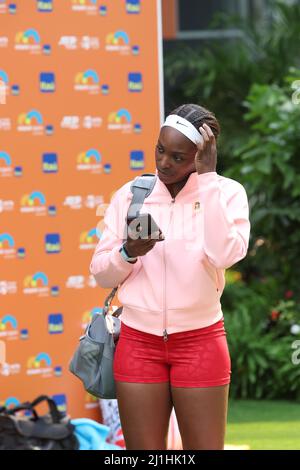 Miami Gardens, Floride, États-Unis. 25th mars 2022. Sloane Stephens jour 5 de l'Open de Miami au Hard Rock Stadium le 25 mars 2022 à Miami Gardens, Floride. Personnes: Sloane Stephens . Crédit: Ahoo Me.Com/Media Punch/Alamy Live News Banque D'Images