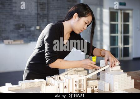 Stagiaire dans un modèle studio Banque D'Images