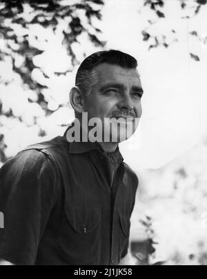 CLARK PIGNON 1946 portrait franc à son Ranch Home à Encino Californie publicité pour Metro Goldwyn Mayer Banque D'Images