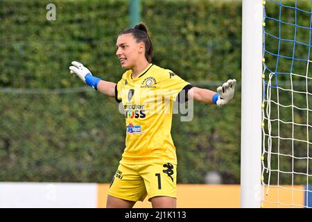 Rome, Italie. 26th mars 2022. Alessia Cappelletti (femmes Empoli) lors du championnat italien de football League A Women 2021/2022 match entre les femmes SS Lazio contre les femmes Empoli au stade Mirko Fersini Formello (RM) le 26 mars 2022. Crédit : Live Media Publishing Group/Alay Live News Banque D'Images