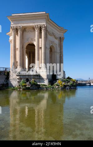 Le château d’eau de la Promenade du Peyrou à Montpellier, France Banque D'Images